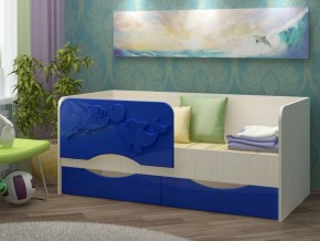 Детская кровать Дельфин-2 МДФ, тёмно-синий, 80х160 в Екатеринбурге - mebel-e96.ru