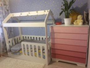 Кровать-домик детская без ящика 800*1600 (Белый) в Екатеринбурге - mebel-e96.ru