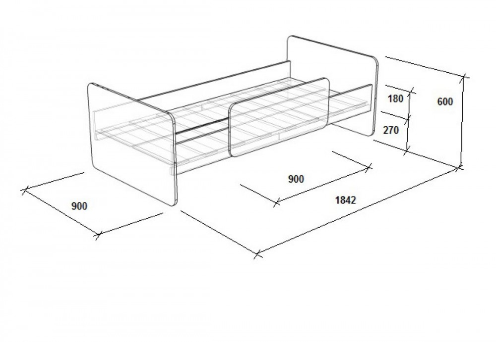 Детская кровать чертеж с размерами