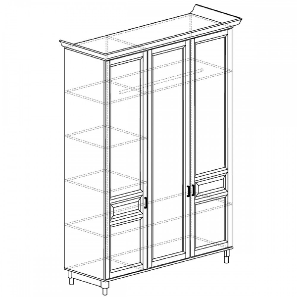 Шкаф 3-дверный Прованс 404 (Яна) купить недорого от Азбука Мебели в  Екатеринбурге
