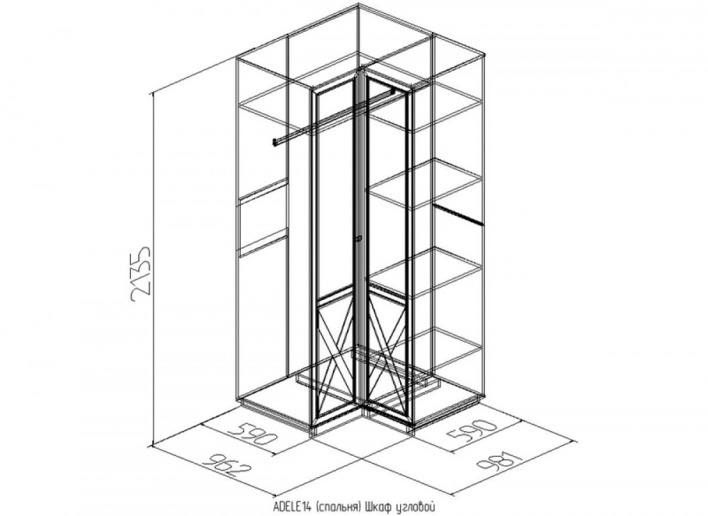 Adele 14 шкаф угловой