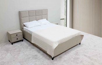 Кровать с подъемным механизмом Мега беж (Лин) в Екатеринбурге - mebel-e96.ru