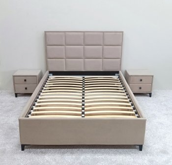 Кровать с подъемным механизмом Мега беж (Лин) в Екатеринбурге - mebel-e96.ru