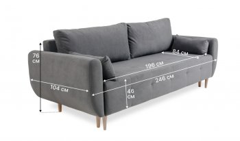 Диван 920 серый (Brendoss) в Екатеринбурге - mebel-e96.ru