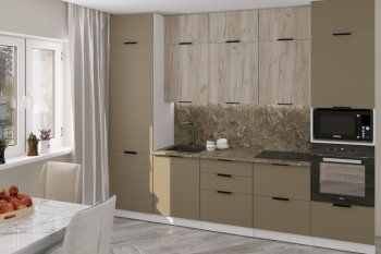 Кухонный гарнитур Альба экстра 3000 мм (Герда) в Екатеринбурге - mebel-e96.ru