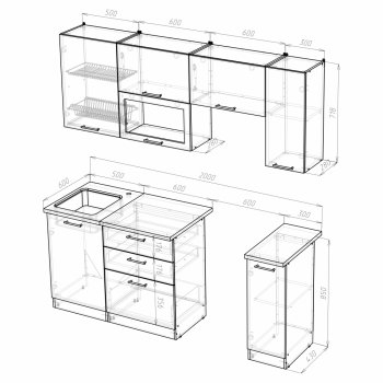 Кухонный гарнитур Алина ультра 2000 мм (Герда) в Екатеринбурге - mebel-e96.ru