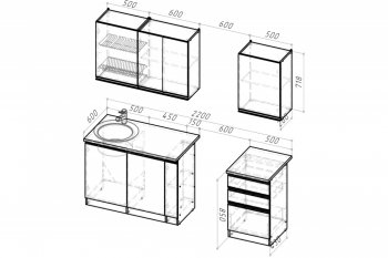 Кухонный гарнитур Амели стандарт 1600 мм (Герда) в Екатеринбурге - mebel-e96.ru