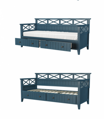 Кровать из массива Амелия сапфир (БМ) в Екатеринбурге - mebel-e96.ru