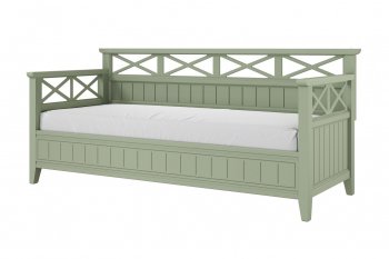 Кровать из массива Амелия зеленый самшит (БМ) в Екатеринбурге - mebel-e96.ru