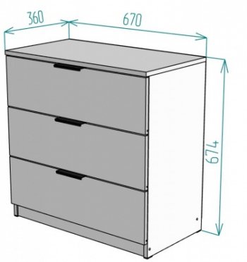 Комод Anna K215 674х670х360 в Екатеринбурге - mebel-e96.ru