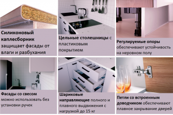 Кухонный гарнитур Умбра 2200 мм МДФ (Санвут) в Екатеринбурге - mebel-e96.ru