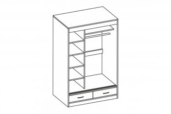 Шкаф-купе 1500 мм (арт. 009) ясень шимо (Делис) в Екатеринбурге - mebel-e96.ru