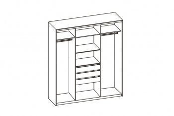 Шкаф-купе 1700 мм 3-х дверный с 1-м зеркалом (арт. 012) бодега (Диал) в Екатеринбурге - mebel-e96.ru