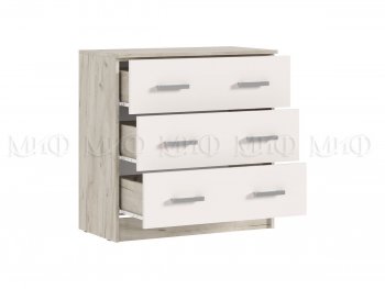 Комод 3 ящика Бася крафт/кашемир (Миф) в Екатеринбурге - mebel-e96.ru
