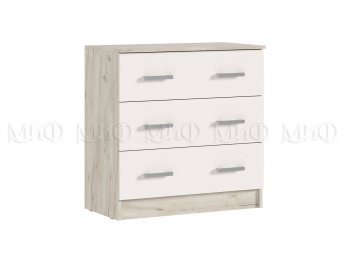Комод 3 ящика Бася крафт/кашемир (Миф) в Екатеринбурге - mebel-e96.ru