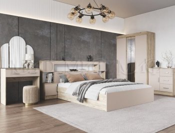 Спальный гарнитур Бася крафт/кашемир (Миф) в Екатеринбурге - mebel-e96.ru