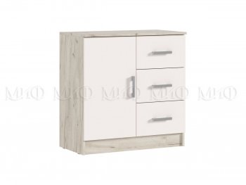 Комод 3 ящика 1 дверь Бася крафт/кашемир (Миф) в Екатеринбурге - mebel-e96.ru