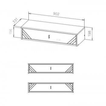 Стол туалетный (навесной) Байкал (СВ) в Екатеринбурге - mebel-e96.ru