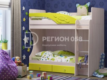 Двухъярусная кровать Бемби МДФ (Регион) в Екатеринбурге - mebel-e96.ru