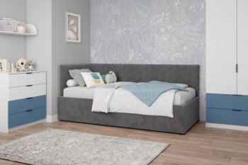 Диван-кровать Бенто с ПМ, велюр Маус (ДСВ) в Екатеринбурге - mebel-e96.ru