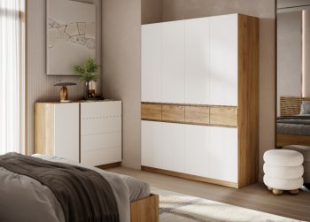 Спальный гарнитур Бостон Лайт белый (Стиль) в Екатеринбурге - mebel-e96.ru