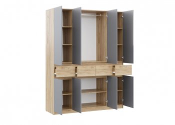Спальный гарнитур Бостон Лайт серый (Стиль) в Екатеринбурге - mebel-e96.ru