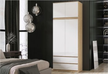 Шкаф Челси с антресолью 900 мм Сонома (Миф) в Екатеринбурге - mebel-e96.ru