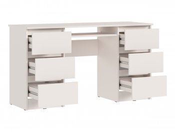 Письменный стол Челси 6 ящиков кашемир (Миф) в Екатеринбурге - mebel-e96.ru