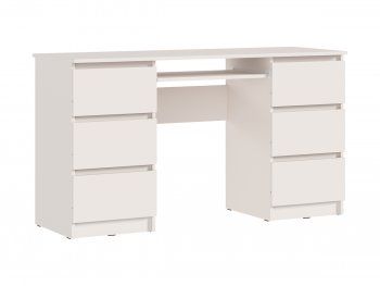 Письменный стол Челси 6 ящиков кашемир (Миф) в Екатеринбурге - mebel-e96.ru