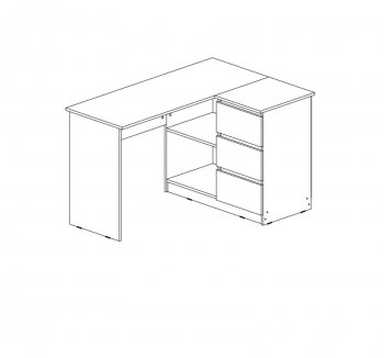 Стол письменный Челси угловой кашемир (Миф) в Екатеринбурге - mebel-e96.ru