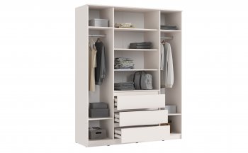 Шкаф 1600 мм Челси с антресолью Кашемир (Миф) в Екатеринбурге - mebel-e96.ru