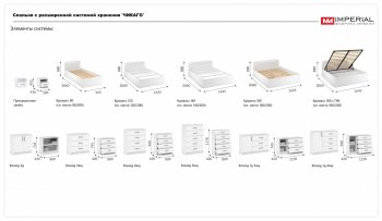 Спальный гарнитур Чикаго модульный, белый (Имп) в Екатеринбурге - mebel-e96.ru