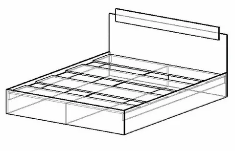 Кровать двуспальная Эко 1400 белый (Эра) в Екатеринбурге - mebel-e96.ru