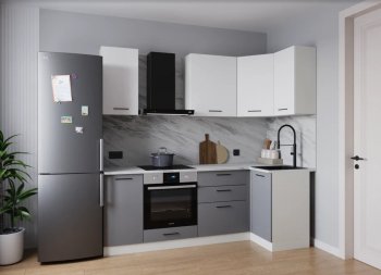 Угловой кухонный гарнитур Элеганция 2200*1000 мм (Sanvut) в Екатеринбурге - mebel-e96.ru