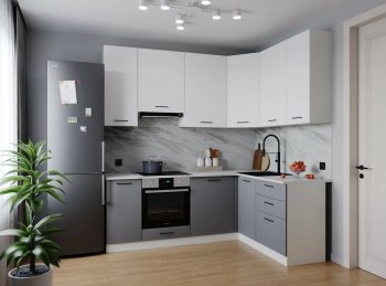 Угловой кухонный гарнитур Элеганция 2200*1600 мм Sanvut в Екатеринбурге - mebel-e96.ru