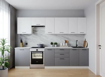 Кухонный гарнитур Элеганция 3000 мм (Санвут) в Екатеринбурге - mebel-e96.ru