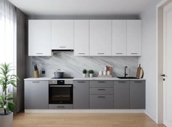 Кухонный гарнитур высокий Элеганция 3000 мм (Санвут) в Екатеринбурге - mebel-e96.ru