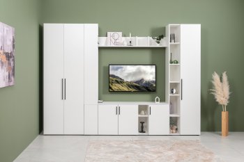 Стенка Эйр модульная, белый (Моби) в Екатеринбурге - mebel-e96.ru