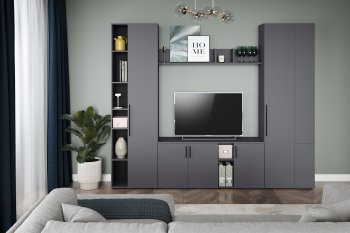 Шкаф 600 мм Эйр 16.324.02 графит (Моби) в Екатеринбурге - mebel-e96.ru