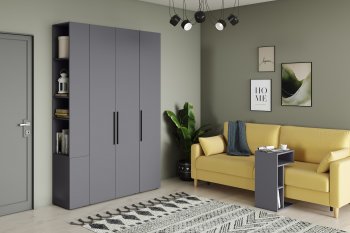 Стенка Эйр модульная, графит (Моби) в Екатеринбурге - mebel-e96.ru