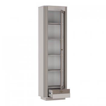 Шкаф витрина 34.06 Фантазия кашемир (Олмеко) в Екатеринбурге - mebel-e96.ru