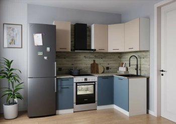 Кухонный гарнитур угловой Фьюжн 2000*1200 мм (Sanvut) в Екатеринбурге - mebel-e96.ru