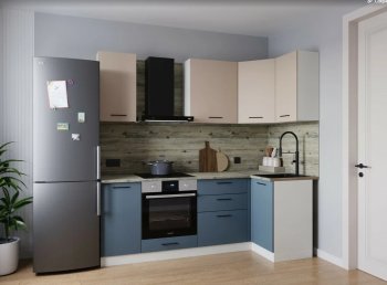 Угловой кухонный гарнитур Фьюжн 2200*1000 мм (Sanvut) в Екатеринбурге - mebel-e96.ru