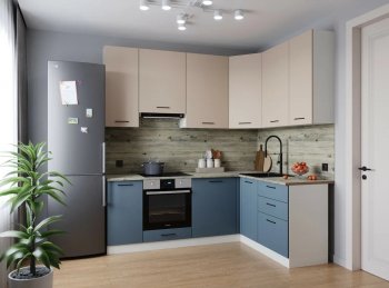 Угловой кухонный гарнитур Фьюжн 2200*1600 мм Sanvut в Екатеринбурге - mebel-e96.ru