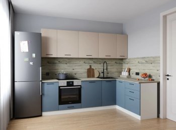 Угловой кухонный гарнитур Фьюжн 2600*1600 мм Sanvut в Екатеринбурге - mebel-e96.ru