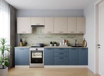 Кухонный гарнитур Фьюжн 3000 мм (Санвут) в Екатеринбурге - mebel-e96.ru