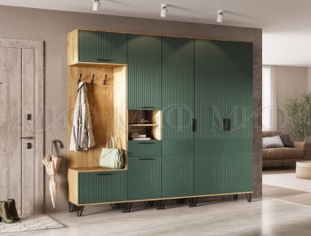 Прихожая Флэш модульная, крафт/грин(Миф) в Екатеринбурге - mebel-e96.ru