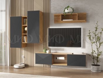 Стенка Флэш крафт/графит (Миф) в Екатеринбурге - mebel-e96.ru
