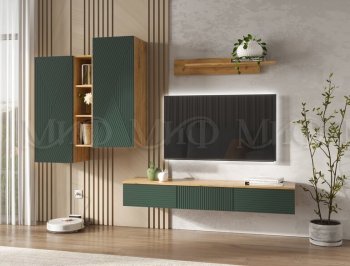 Стенка Флэш комп.2 крафт/грин (Миф) в Екатеринбурге - mebel-e96.ru