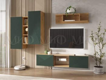 Стенка Флэш крафт/грин (Миф) в Екатеринбурге - mebel-e96.ru